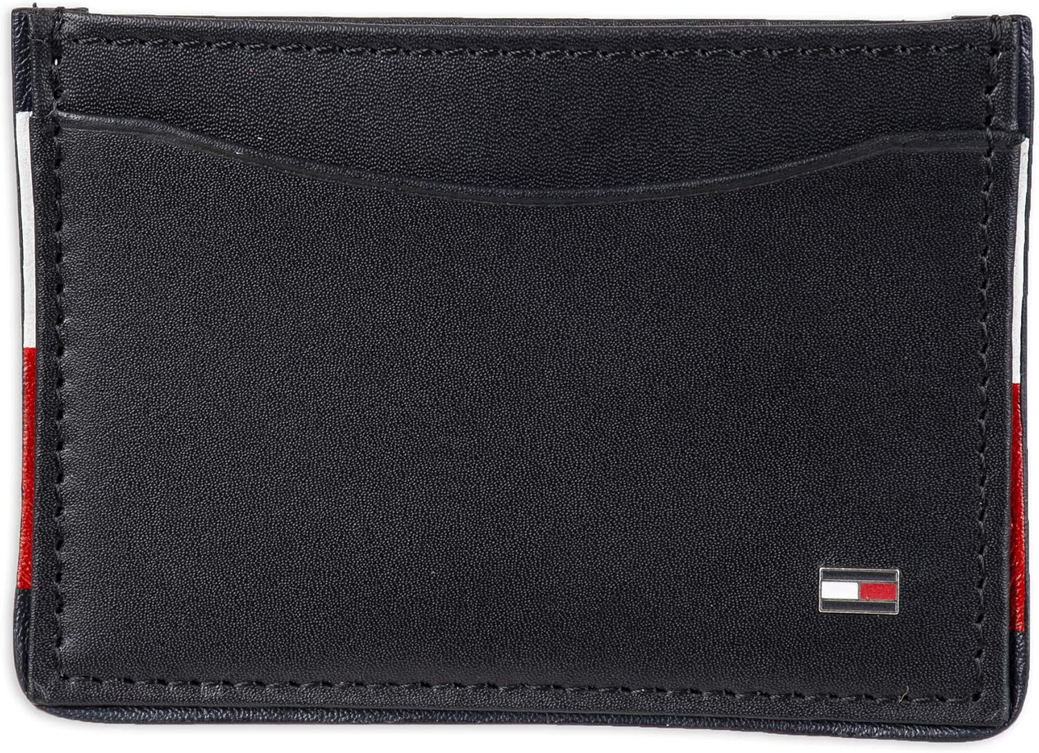 Tommy Hilfiger Pánský držák RFID blokovacích karet Peněženka Držák karet Peněženka Naty Shop Black Pepper Jedna velikost pro všechny