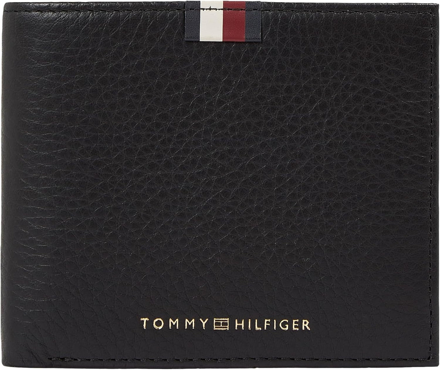 Tommy Hilfiger Pánské Th Prem Lea Cc and Coin Am0am11265 Peněženky Pánská Peněženka Naty Shop Černá (černá) Os