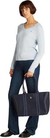 Tommy Hilfiger Th Logotape Tote Aw0aw17198 Tote Bag Dámské Tašky Naty Shop