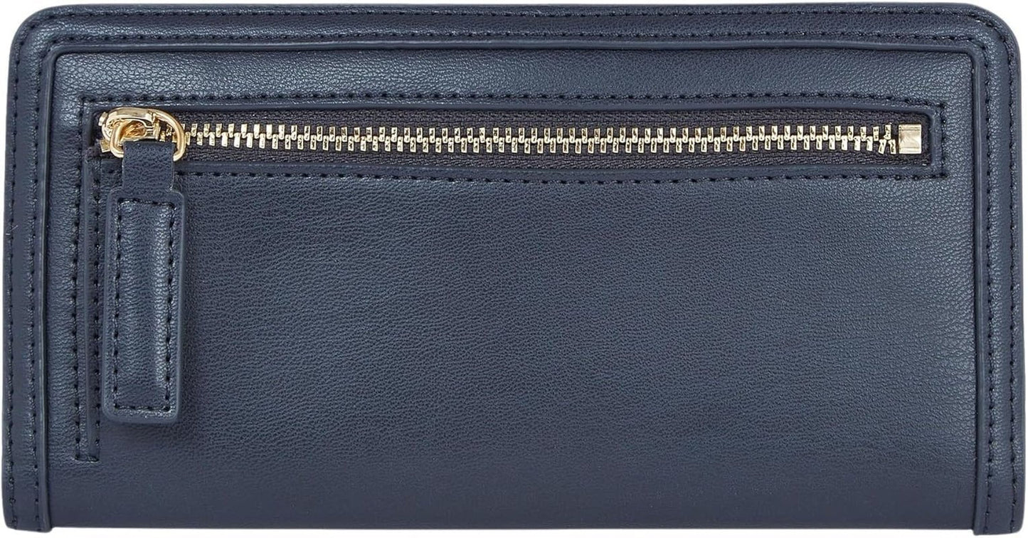 Tommy Hilfiger TH MONOTYPE LARGE SLIM WALLET Dámská peněženka, Modrá (Space Blue), OS Dámská peněženka Naty Shop