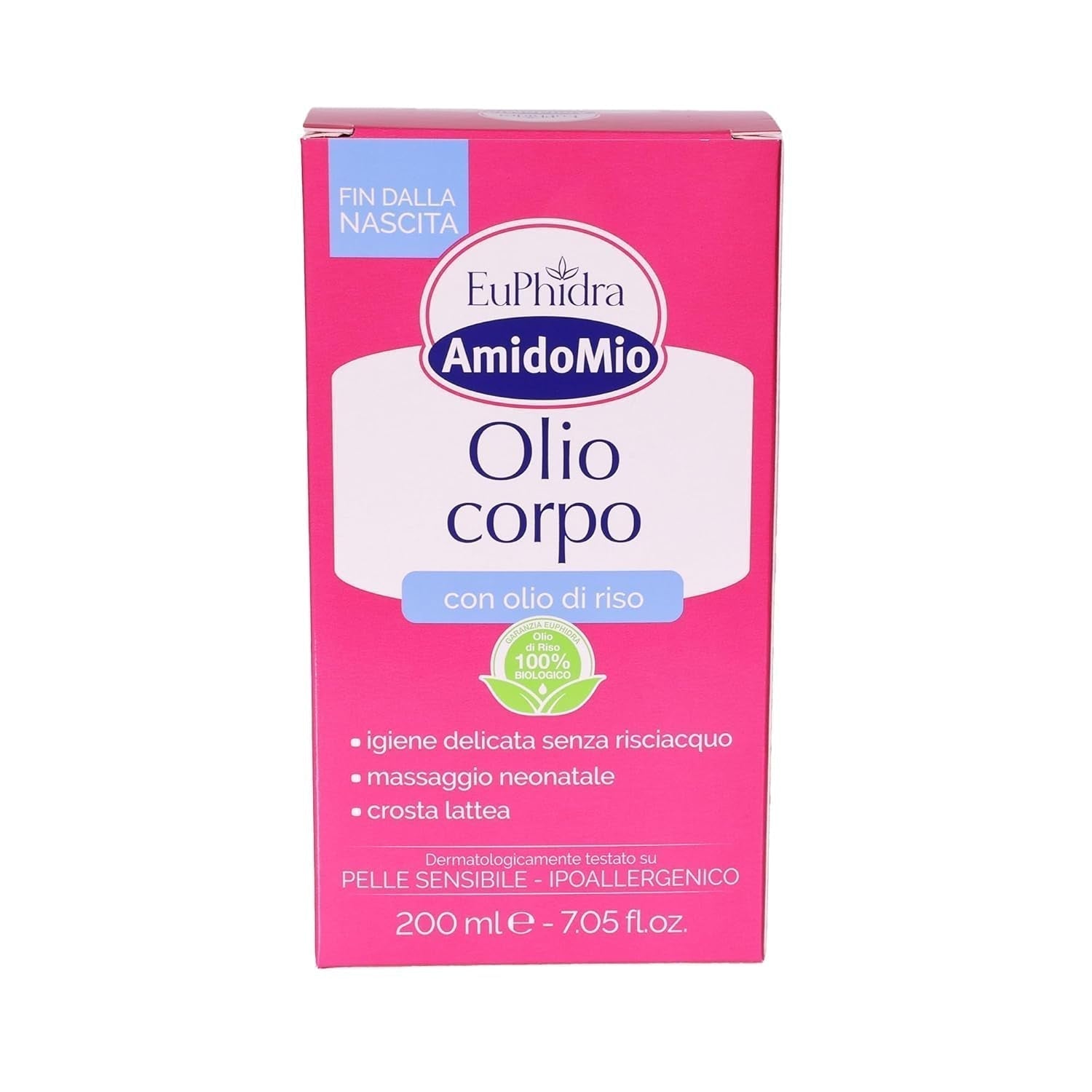 Škrob Mio tělový olej, odstraňuje čepici z kolébky novorozencům, 200 ml Děti - koupel a péče o pleť Naty Shop