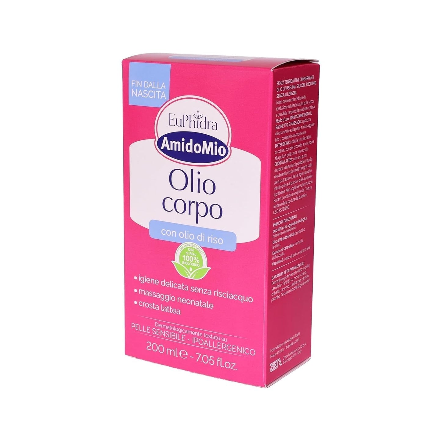 Škrob Mio tělový olej, odstraňuje čepici z kolébky novorozencům, 200 ml Děti - koupel a péče o pleť Naty Shop