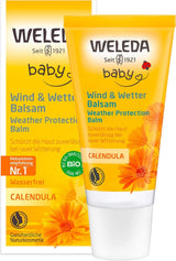 WELEDA Organic Baby Calendula Wind & Weather Balm - Pleťový krém a krém na ruce pro přírodní kosmetiku s mandlovým olejem a sezamovým olejem pro ochranu citlivé a suché dětské pokožky před drsným a chladným počasím (1x 30 ml) Děti - Koupel a péče o pleť Naty Shop Výchozí název