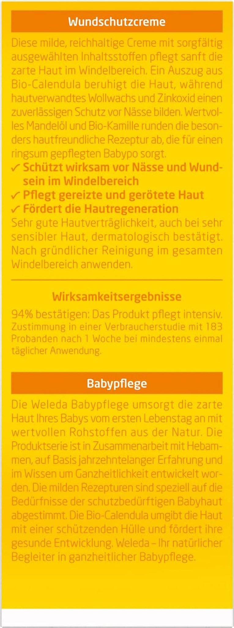 WELEDA Organic Baby Calendula Wound Protection Cream 75ml - Přírodní kosmetika mast na rány / dětský krém pro ochranu citlivé dětské pokožky v oblasti plen. Pomáhá při zarudnutí, podrážděné pokožce a bolestech Děti - Koupel a péče o pleť Naty Shop