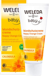 WELEDA Organic Baby Calendula Wound Protection Cream 75ml - Natural cosmetics wound ointment / baby cream for the protection of the baby's sensitive skin in the diaper area. Pomáhá při zarudnutí, podrážděné pokožce a bolestech Děti - Péče do koupele a pokožky Naty Shop Krém na rány 75 ml