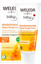 WELEDA Organic Baby Calendula Wound Protection Cream 75ml - Přírodní kosmetika mast na rány / dětský krém pro ochranu citlivé dětské pokožky v oblasti plen. Pomoc při péči o pleť, péči o pleť a péči o pleť Naty Shop Ochranný krém a rănilor 75 ml bez parfému