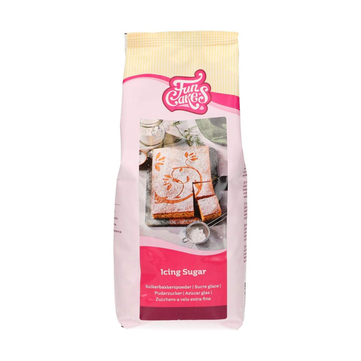 FunCakes moučkový cukr, cukrovinkový rafinovaný moučkový cukr, ultra jemná textura, ideální pro výrobu máslového krému nebo potírání fondánu, halal, 900 g Naty Shop cukrová pasta Výchozí název