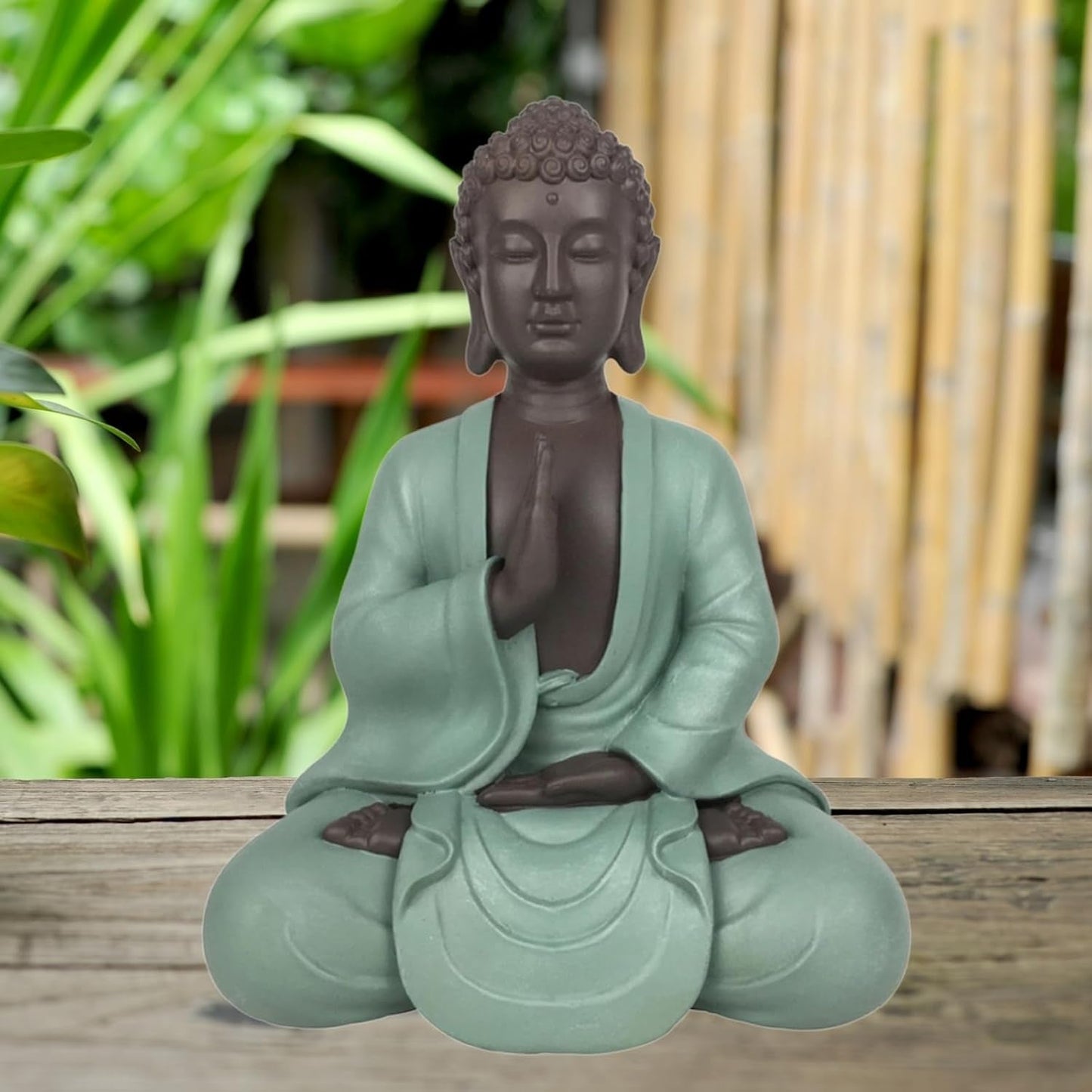 Zen Arôme SBM5 Socha Zen Bodhi, zelená/hnědá, 20 cm vysoká Sošky a plastiky Naty Shop