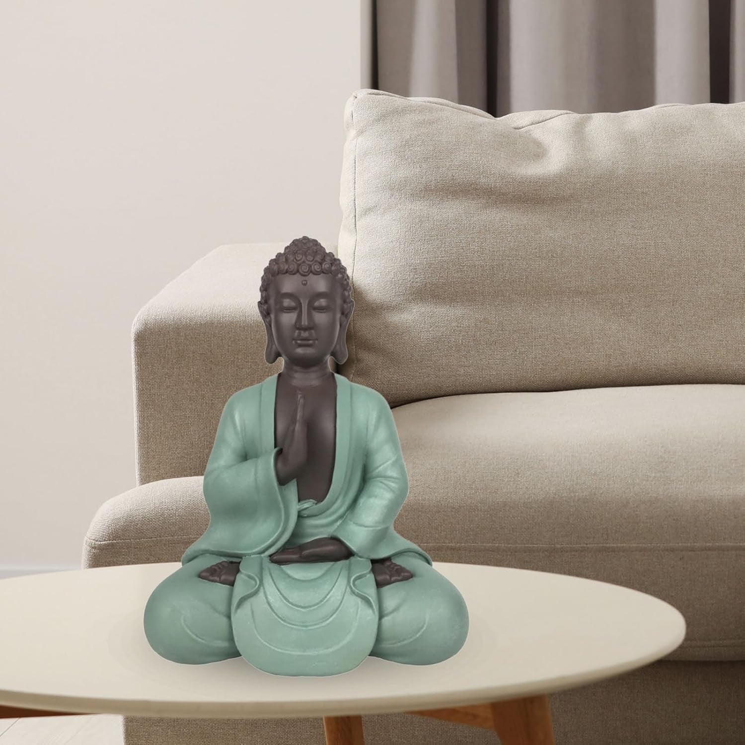 Zen Arôme SBM5 Socha Zen Bodhi, zelená/hnědá, 20 cm vysoká Sošky a plastiky Naty Shop