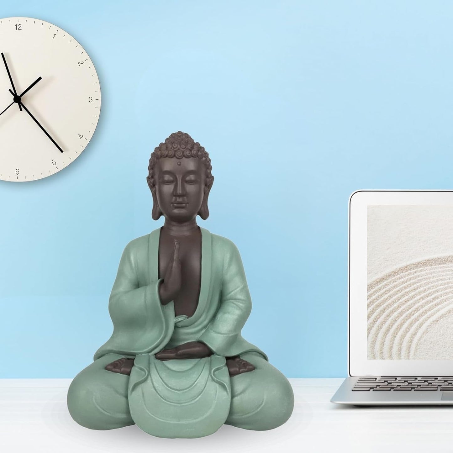 Zen Arôme SBM5 Socha Zen Bodhi, zelená/hnědá, 20 cm vysoká Sošky a plastiky Naty Shop