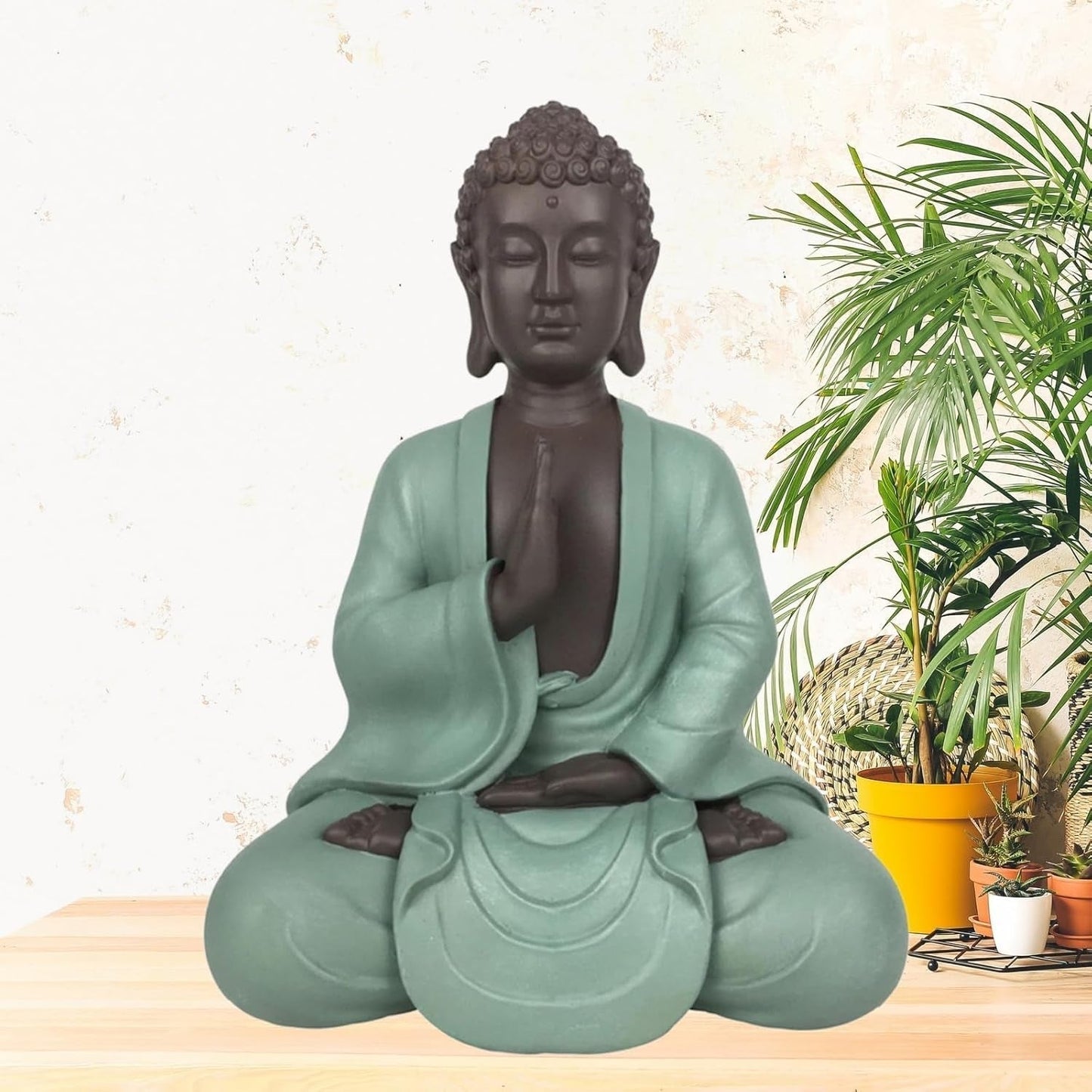 Zen Arôme SBM5 Socha Zen Bodhi, zelená/hnědá, 20 cm vysoká Sošky a plastiky Naty Shop