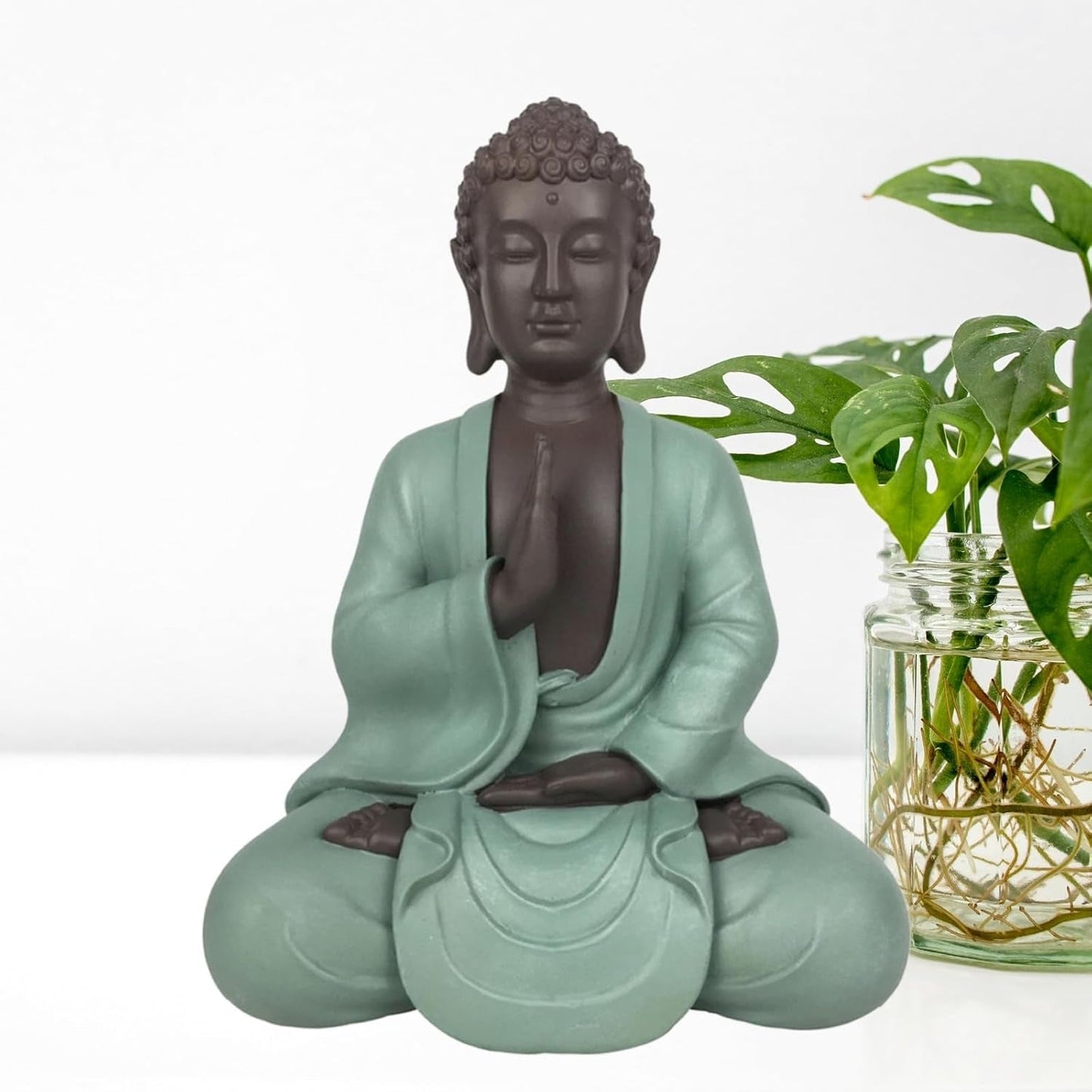 Zen Arôme SBM5 Socha Zen Bodhi, zelená/hnědá, 20 cm vysoká Sošky a plastiky Naty Shop