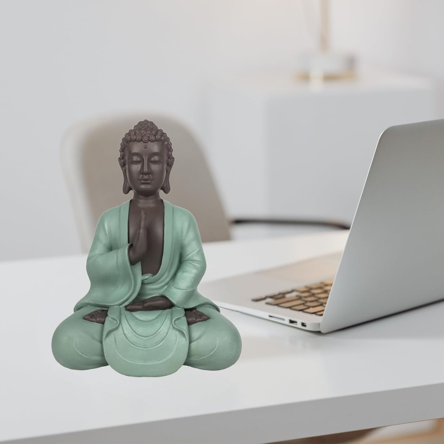 Zen Arôme SBM5 Socha Zen Bodhi, zelená/hnědá, 20 cm vysoká Sošky a plastiky Naty Shop
