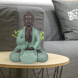 Zen Arôme SBM5 Socha Zen Bodhi, zelená/hnědá, 20 cm vysoká Sošky a plastiky Naty Shop