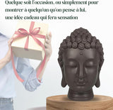 Zen'Light - Soška s hlavou Buddhy - Dekorace pro Zen, meditaci a feng shui - Dárek pro relaxační a duchovní atmosféru - Soška Buddhy - Výška: 20 cm - Barva: zelená/hnědá Sošky a plastiky Naty Shop