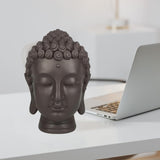 Zen'Light - Soška s hlavou Buddhy - Dekorace pro Zen, meditaci a feng shui - Dárek pro relaxační a duchovní atmosféru - Soška Buddhy - Výška: 20 cm - Barva: zelená/hnědá Sošky a plastiky Naty Shop