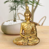 Zen'Light - Soška s hlavou Buddhy Sanci - Dekorace pro Zen, meditaci a feng shui - Dárek pro relaxační a duchovní atmosféru - Socha Buddhy - Výška: 18 cm - Barva: zlatá Sošky a plastiky Naty Shop