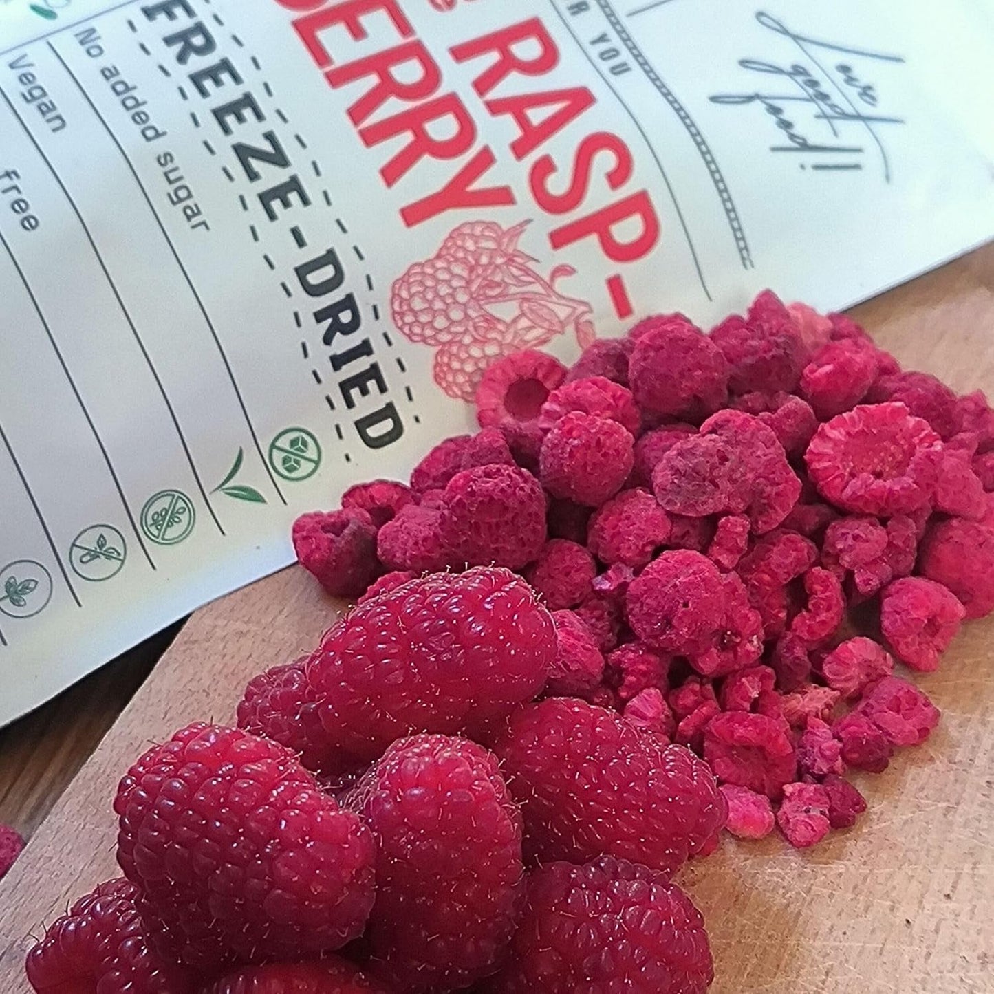 Lyofilizované maliny Nalámané kousky | XL 300g Mrazem sušené ovoce | Sušené maliny Bezlepkové Ovoce sušené mrazem | Ovoce sušené mrazem | Lyofilizované maliny Dehydrované produkty Naty Shop