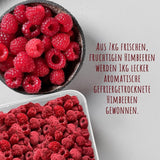 Lyofilizované maliny, BEZ čínských produktů, 500 g lyofilizovaného celého ovoce, bez přísad, ovocné, vyrobeno v Německu Sušené produkty Naty Shop